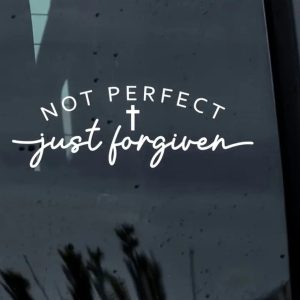 Not Perfect decal white or black 2x5.7