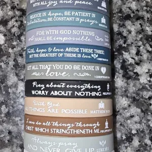 Inspirational Bible Verse Silicone Bracelets